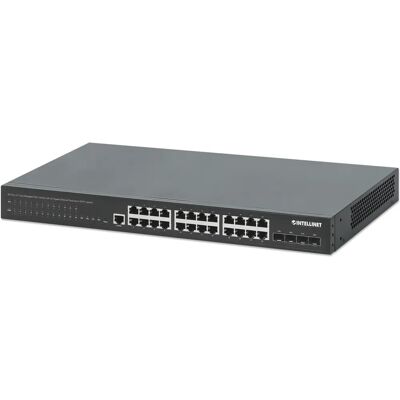 Switch géré Layer 2+ Gigabit Ethernet PoE Intellinet - Noir Switch géré Layer 2+ Gigabit Ethernet PoE Intellinet - Noir