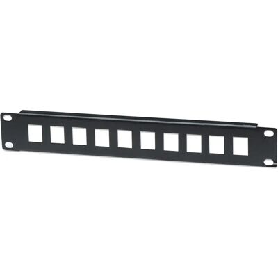 Intellinet 714860 Black 10-port Patch Panel - Patch Panel Intellinet 714860 Black 10-port Patch Panel - Patch Panel