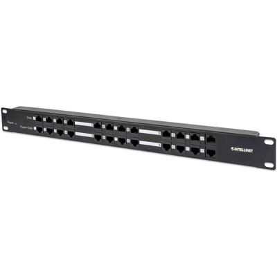 Pannello di Connessione Intellinet 720342 - 24 Porte, PoE Passivo, Montaggio in Rack Pannello di Connessione Intellinet 720342 - 24 Porte, PoE Passivo, Montaggio in Rack