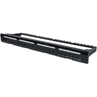 Intellinet 720427 Patch Panel - 24-Port Schwarz Intellinet 720427 Patch Panel - 24-Port Schwarz