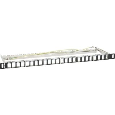 Intellinet 24-Port Patch Panel - Rack-mount, 19-inch, Black - Patch Panel Intellinet 24-Port Patch Panel - Rack-mount, 19-inch, Black - Patch Panel