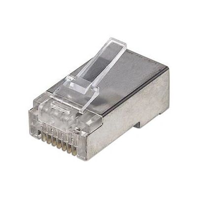 Connettore cavo grigio Intellinet 790529 - Spina modulare RJ45 Cat5e - 100 pz Connettore cavo grigio Intellinet 790529 - Spina modulare RJ45 Cat5e - 100 pz