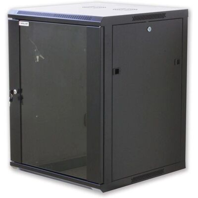 Szafka rack naścienna Intellinet 9U 600x450 Drzwi szklane Czarna Szafka rack naścienna Intellinet 9U 600x450 Drzwi szklane Czarna