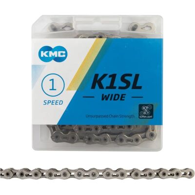 Chaîne de Vélo KMC K1SL - Durable, Légère, Anti-Déraillement - Publicité Chaîne de Vélo KMC K1SL - Durable, Légère, Anti-Déraillement - Publicité