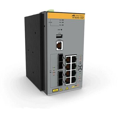 Switch Allied Telesis AT-IE340-12GP-80 Robuste Layer 3 Gigabit PoE - Publicité Switch Allied Telesis AT-IE340-12GP-80 Robuste Layer 3 Gigabit PoE - Publicité
