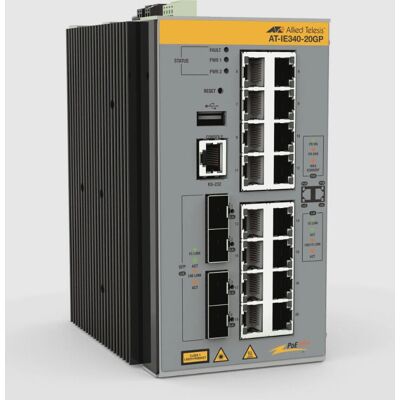 Allied Telesis AT-IE340-20GP-980 Layer 3 Managed Switch - 8 PoE+ - 8 PoE - 4 SFP - Grau Allied Telesis AT-IE340-20GP-980 Layer 3 Managed Switch - 8 PoE+ - 8 PoE - 4 SFP - Grau