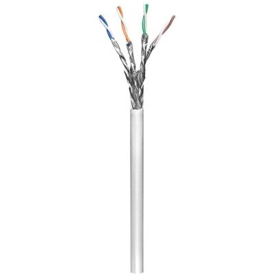 Goobay 93953 Cavo di rete CAT 6 doppio schermato grigio - AWG 26/7 Goobay 93953 Cavo di rete CAT 6 doppio schermato grigio - AWG 26/7