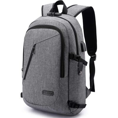 Unknown - Laptop Backpack 15.6 - Tranca com senha - Porta de carregamento USB - Backpack Unknown - Laptop Backpack 15.6 - Tranca com senha - Porta de carregamento USB - Backpack