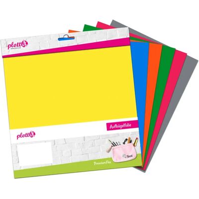 PlottiX PremiumFlex Aufbügelfolie - 6 Bögen PlottiX PremiumFlex Aufbügelfolie - 6 Bögen