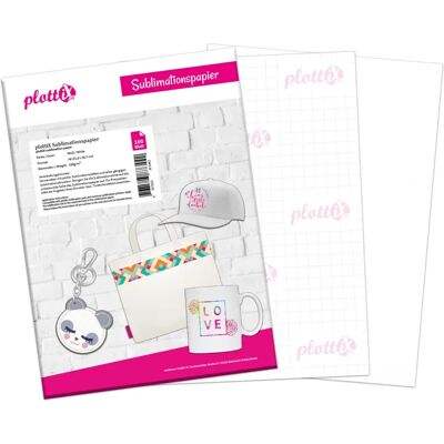 plottiX Sublimationspapier weiß, 100 Blatt plottiX Sublimationspapier weiß, 100 Blatt