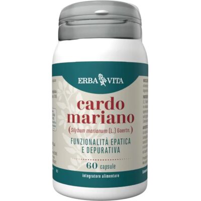 Erba Vita Cardo Mariano 60 Capsule - Integratore per il Fegato Erba Vita Cardo Mariano 60 Capsule - Integratore per il Fegato