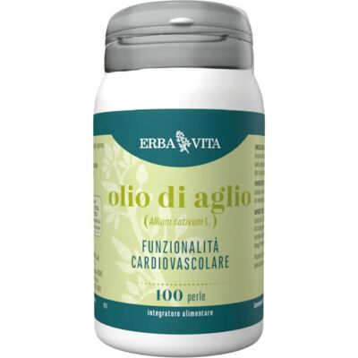 Integratore di Olio di Aglio Erba Vita - 100 Capsule - Cardiovascolare e Metabolismo Integratore di Olio di Aglio Erba Vita - 100 Capsule - Cardiovascolare e Metabolismo