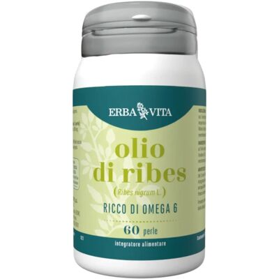 Erba Vita Olio di Ribes Omega 6 - Supporto Tessuti & Cervello - 60 Perle Erba Vita Olio di Ribes Omega 6 - Supporto Tessuti & Cervello - 60 Perle