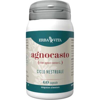 Erba Vita Agnocasto 60 Capsule - Supporto al ciclo mestruale Erba Vita Agnocasto 60 Capsule - Supporto al ciclo mestruale