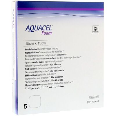 Convatec Sterile Hydrofiber-Schaumverband - 15x15cm - Packung 5 Convatec Sterile Hydrofiber-Schaumverband - 15x15cm - Packung 5