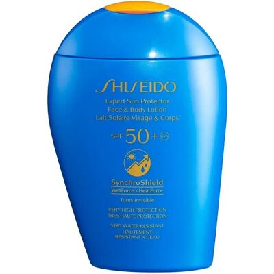 Crème Solaire Expert Shiseido SPF 50+ Lotion Visage & Corps - Publicité Crème Solaire Expert Shiseido SPF 50+ Lotion Visage & Corps - Publicité