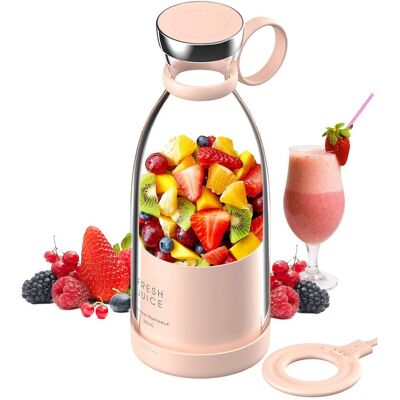 Unbranded Pink - Electric Juicer Blender - Portable Wireless Charging Juicer Unbranded Pink - Electric Juicer Blender - Portable Wireless Charging Juicer