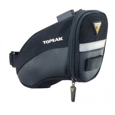 Sac Aero Wedge de Topeak - Noir / Gris / Petit - Sacoche pour vélo Sac Aero Wedge de Topeak - Noir / Gris / Petit - Sacoche pour vélo