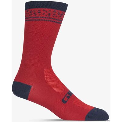 Giro Comp Highrise - Fahrradsocken Dunkelrote Linien - Atmungsaktiv, Unisex Giro Comp Highrise - Fahrradsocken Dunkelrote Linien - Atmungsaktiv, Unisex