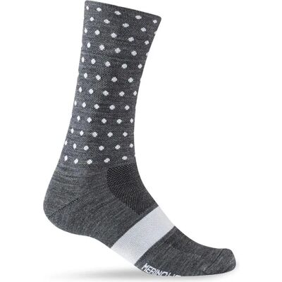 Giro Merinowoll Radsocken - Anthrazit mit weißen Punkten Giro Merinowoll Radsocken - Anthrazit mit weißen Punkten