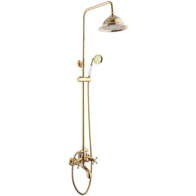 GOJOY - Colonna doccia termostatica - Ottone antique - Altezza regolabile - Sistema doccia GOJOY - Colonna doccia termostatica - Ottone antique - Altezza regolabile - Sistema doccia