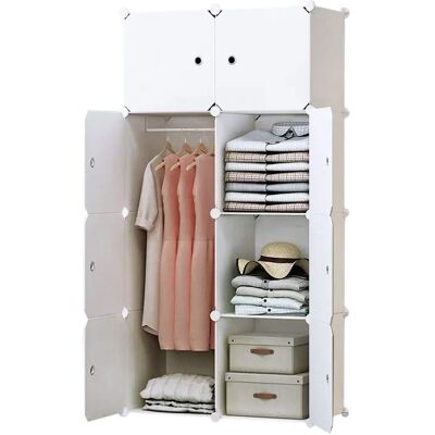 Generic - Armário plástico contemporâneo com 8 cubos profundos - Wardrobe Generic - Armário plástico contemporâneo com 8 cubos profundos - Wardrobe