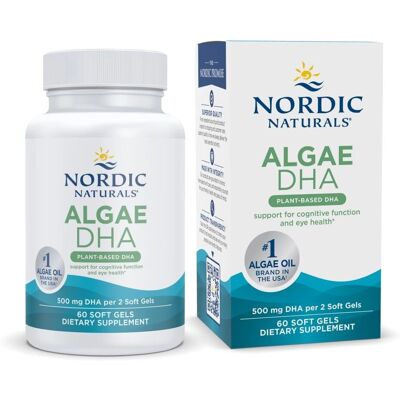 Nordic Naturals Algae DHA - Supports Brain & Eye Health - 60 Softgels Nordic Naturals Algae DHA - Supports Brain & Eye Health - 60 Softgels