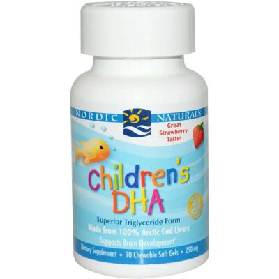 Nordic Naturals Dziecięcy DHA 250mg Truskawka Softgels - Omega-3 dla Dzieci Nordic Naturals Dziecięcy DHA 250mg Truskawka Softgels - Omega-3 dla Dzieci