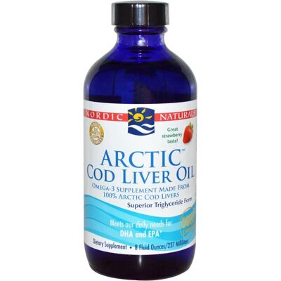 Nordic Naturals Arctic Cod Liver Oil - Strawberry - 1060mg - Fish Oil Nordic Naturals Arctic Cod Liver Oil - Strawberry - 1060mg - Fish Oil