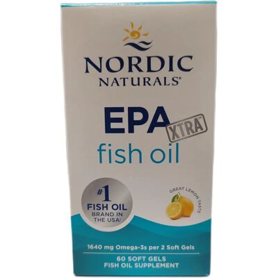 Nordic Naturals - EPA Xtra Aceite de Pescado - 1640mg Limón - 60 Softgels Nordic Naturals - EPA Xtra Aceite de Pescado - 1640mg Limón - 60 Softgels
