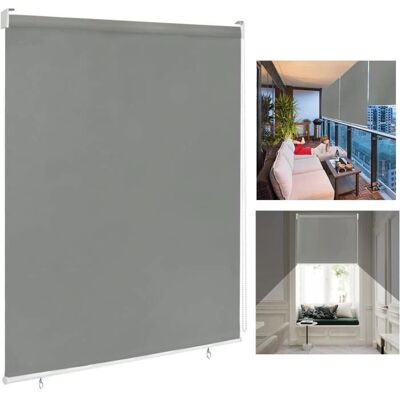LARS360 Parasol Vertical Extérieur Imperméable - 180x140cm - Gris - Publicité LARS360 Parasol Vertical Extérieur Imperméable - 180x140cm - Gris - Publicité