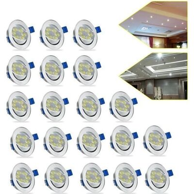 LARS360 LARS360 3W Aluminium Blanc chaud LED spot encastré kit - Publicité LARS360 LARS360 3W Aluminium Blanc chaud LED spot encastré kit - Publicité