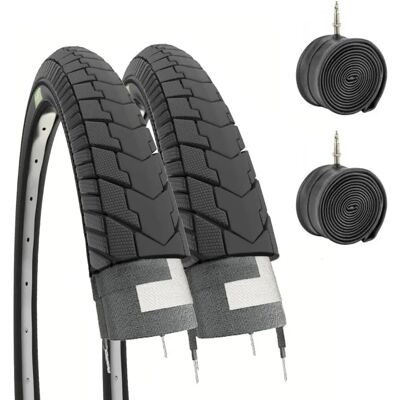 Set di Pneumatici per Bicicletta ECOVELO - 26 x 1.75 - Pneumatici & Camere d'Aria Set di Pneumatici per Bicicletta ECOVELO - 26 x 1.75 - Pneumatici & Camere d'Aria
