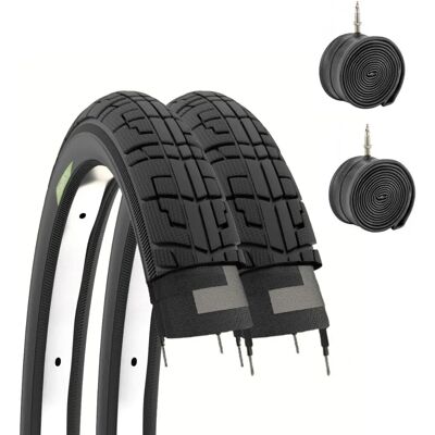 Zestaw opon i dętek Ecovelò - 12 1/2 x 1.75 / 2 1/4 - Miasto, Dzieci, MTB Zestaw opon i dętek Ecovelò - 12 1/2 x 1.75 / 2 1/4 - Miasto, Dzieci, MTB
