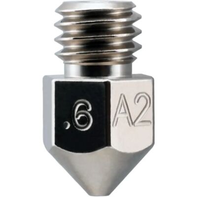 Micro Swiss MK8 0,6mm Slijtvast Nozzle - 3D Printer Onderdelen Micro Swiss MK8 0,6mm Slijtvast Nozzle - 3D Printer Onderdelen