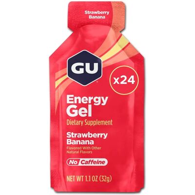Gel Énergétique GU Energy Labs Fraise Banane - 24x32g - Publicité Gel Énergétique GU Energy Labs Fraise Banane - 24x32g - Publicité
