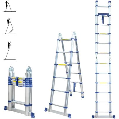 Hoström - Escalera telescópica de aluminio 3,8m Hoström - Escalera telescópica de aluminio 3,8m