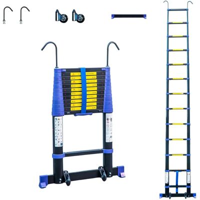 Hoström - Escalera telescópica 3,8m - Aluminio - Multi-función - Garantía 5 años Hoström - Escalera telescópica 3,8m - Aluminio - Multi-función - Garantía 5 años