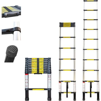 Hostrom - TELESCOO10 - Aluminio - 2.9m - Escalera telescópica Hostrom - TELESCOO10 - Aluminio - 2.9m - Escalera telescópica