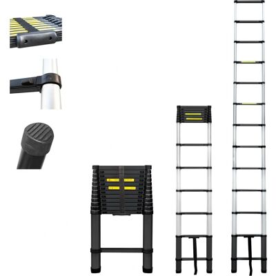 Hostrom Hostrom TELESCOO13 Escalera telescópica de aluminio - 4,7m Norma EN131 Hostrom Hostrom TELESCOO13 Escalera telescópica de aluminio - 4,7m Norma EN131