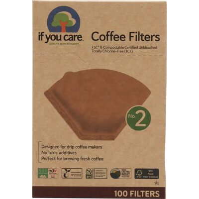 If You Care No. 2 - Filtros de café sin blanquear If You Care No. 2 - Filtros de café sin blanquear