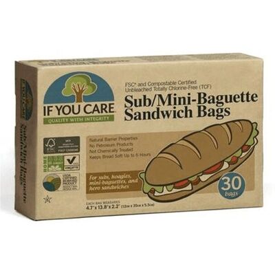 Bolsas de papel para bocadillos If You Care - 30 unidades Bolsas de papel para bocadillos If You Care - 30 unidades