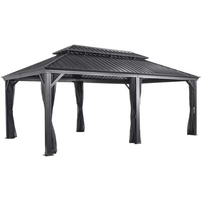 SOJAG Pavillon Messina - Grau - 598x307x363cm - Pavillon SOJAG Pavillon Messina - Grau - 598x307x363cm - Pavillon