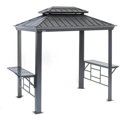 SOJAG Messina Aluminium BBQ Pavillon - Anthrazit - Ganzjahres SOJAG Messina Aluminium BBQ Pavillon - Anthrazit - Ganzjahres