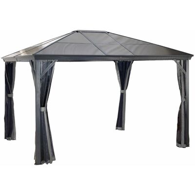SOJAG Verona 10x14 Aluminium Pavillon - Wetterfest & Moskitonetze SOJAG Verona 10x14 Aluminium Pavillon - Wetterfest & Moskitonetze