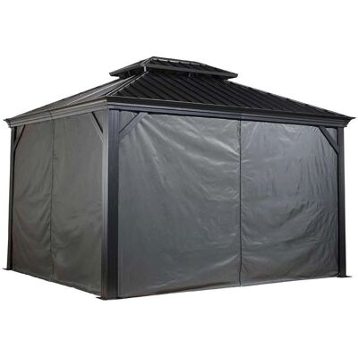 SOJAG Mykonos 12x16 Pavillon-Seitenteile - Wetterfest Polyester Dunkelgrau SOJAG Mykonos 12x16 Pavillon-Seitenteile - Wetterfest Polyester Dunkelgrau