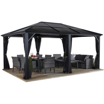 SOJAG Meridien Aluminium Pavillon - 365x485x270cm - Grau SOJAG Meridien Aluminium Pavillon - 365x485x270cm - Grau