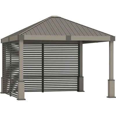 SOJAG Nanda 12x12 Pavillon - Aluminium, Beige, 363x313x363 cm SOJAG Nanda 12x12 Pavillon - Aluminium, Beige, 363x313x363 cm