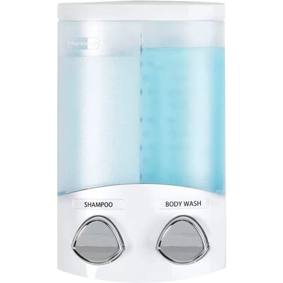 Better Living Zeepdispenser - 2 vaks - Wit - Douche en shampoo Better Living Zeepdispenser - 2 vaks - Wit - Douche en shampoo