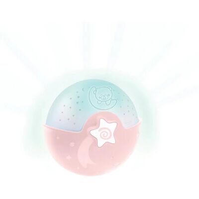 Infantino Różowa Lampka nocna i projektor - Bez BPA, przenośny, 3 tryby Infantino Różowa Lampka nocna i projektor - Bez BPA, przenośny, 3 tryby